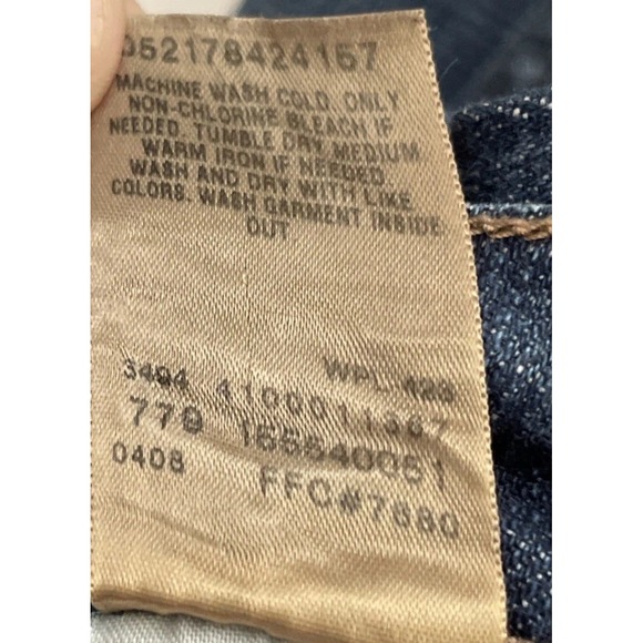 Levi's 545 Blue Denim Jeans Size 10M Low Rise Boot Cut Flared Y2K stretchy Pants - Picture 4 of 8